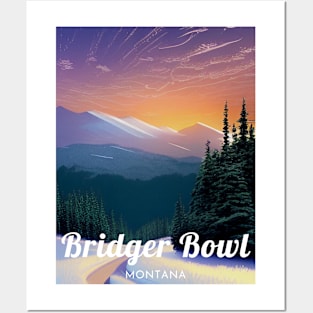 Bridger Bowl ski Montana USA Posters and Art